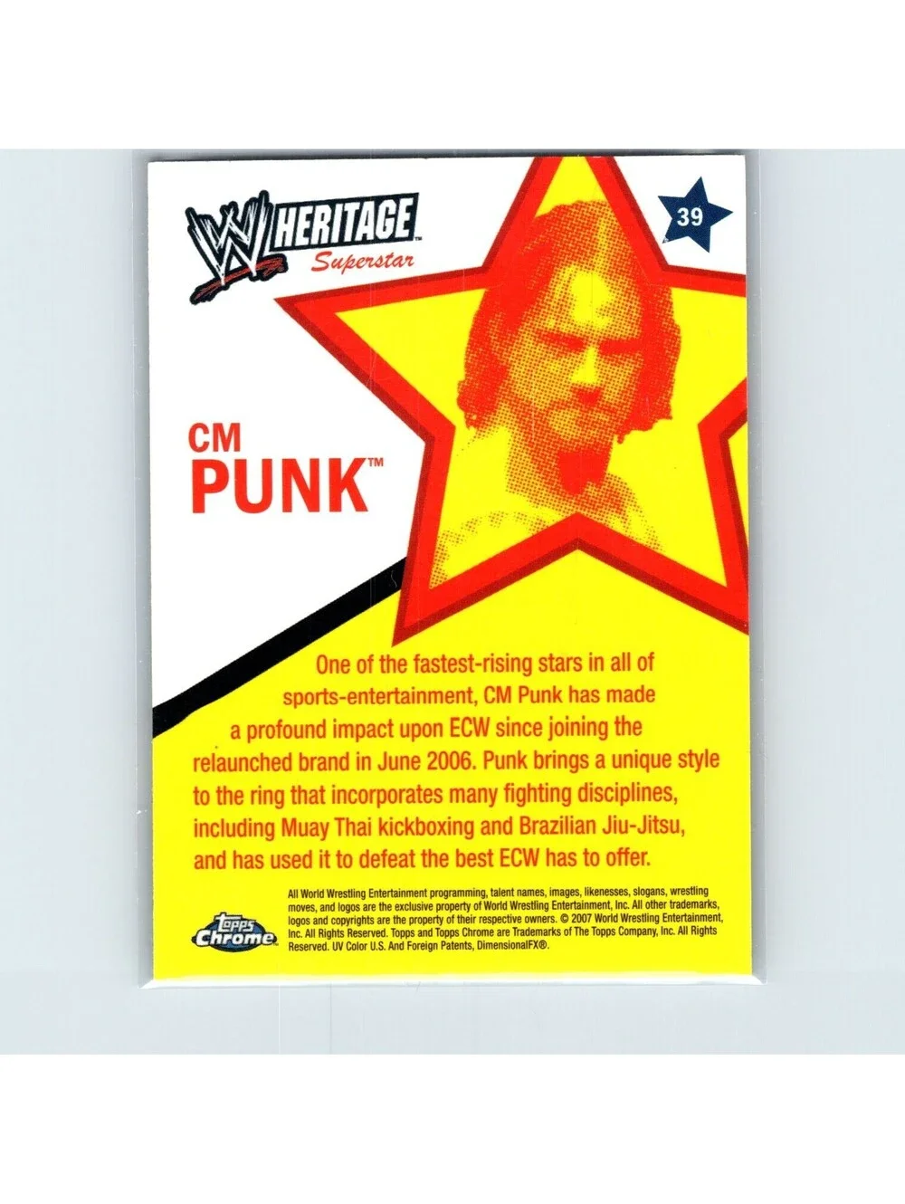 2007 Topps Chrome Heritage II WWE CM Punk #39